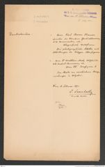k.k. naturhistorisches Hofmuseum, Intendanzakten 1885-1896 (Hauer), Aktenzahl Z.149/1891, Seite 1